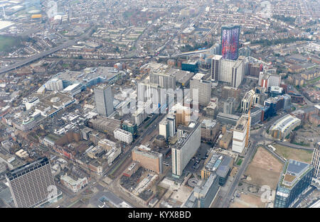 Ein Luftbild von Croydon Stadtmitte, South East England Großbritannien Stockfoto