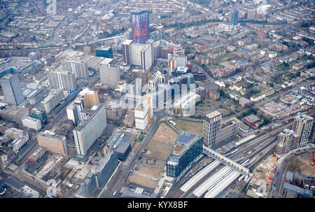 Ein Luftbild von Croydon Stadtmitte, South East England Großbritannien Stockfoto