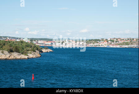 Skyline von Stromstad in Schweden Stockfoto