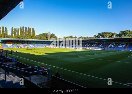 Eine allgemeine Ansicht der Gigg Lane, Heimat von Bury FC Carabao Cup erste Runde-Bury v Sunderland - Donnerstag, 10. August 2017 - gigg Lane - Bury Stockfoto