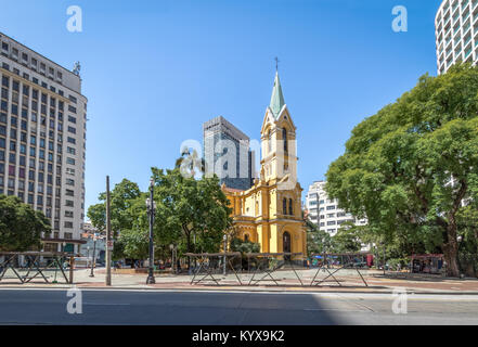 Nossa Senhora do Rosário Dos Homens Pretos (Unserer Lieben Frau vom Rosenkranz von der Schwarzen Männer) Kirche am Largo Paicandu - Sao Paulo, Brasilien Stockfoto