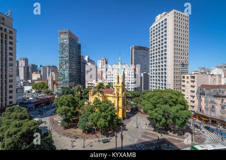 Nossa Senhora do Rosário Dos Homens Pretos (Unserer Lieben Frau vom Rosenkranz von der Schwarzen Männer) Kirche am Largo Paicandu - Sao Stockfoto