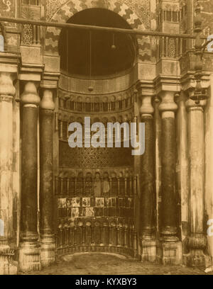 Mihrab in der Moschee des Sultan Qalāwūn, Kairo, Ägypten. Stockfoto