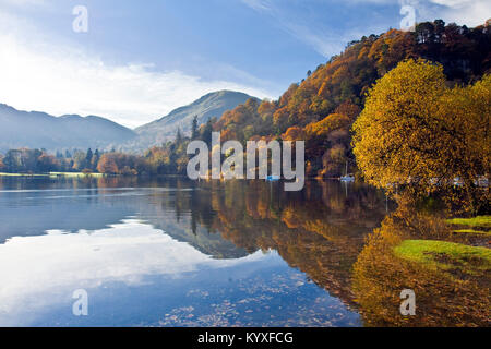 Leiter der Ullswater im Herbst Nationalpark Lake District, Cumbria Stockfoto