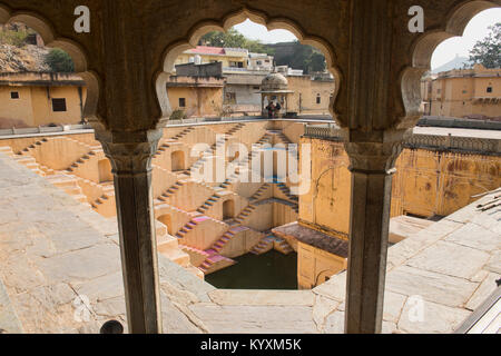 Die Panna Meena ka Kund stepwell, Jaipur, Indien Stockfoto