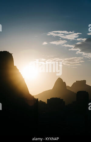 Sonnenuntergang in Rio De Janeiro, Brasilien Stockfoto