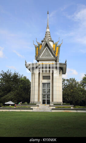 Der Pavillion bei Choeung Ek völkermörderischen Zentrum an der killing fields phnom penh Kambodscha Stockfoto