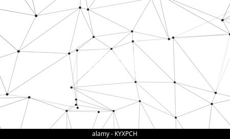 Globales Netzwerk Verbindungen mit Punkte und Linien Stockfoto