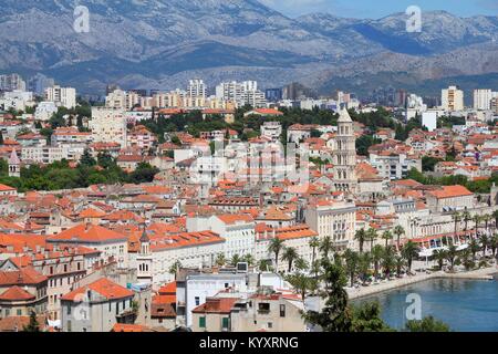 Split, Kroatien (Region Dalmatien). UNESCO-Weltkulturerbe. Stockfoto