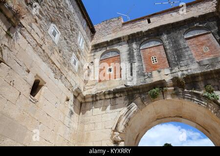 Split, Kroatien (Region Dalmatien). UNESCO-Weltkulturerbe. Der Diokletianspalast. Stockfoto