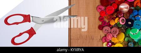 Scheren mit Tasten Stockfoto