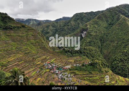 Die batad Dorf cluster-Teil der Reisterrassen in den Philippinischen Kordilleren UNESCO Weltkulturerbe in der kulturellen Landschaft Kategorie. Banau Stockfoto