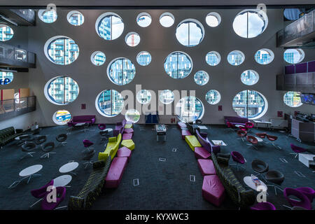 Ravensbourne College ist eine Universität Sektor im Bereich der digitalen Medien und Design in North Greenwich, London, Vereinigtes Königreich Stockfoto