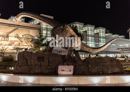 Vor Fukui Bahnhof Fukui Stadt Fukui Präfektur, Japan Fukuititan Stockfoto