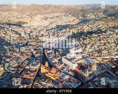 Luftaufnahme von Guanajuato, Mexiko Stockfoto