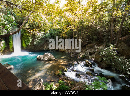 Besuchen Banias Naturschutzgebiet im Norden Israels Stockfoto