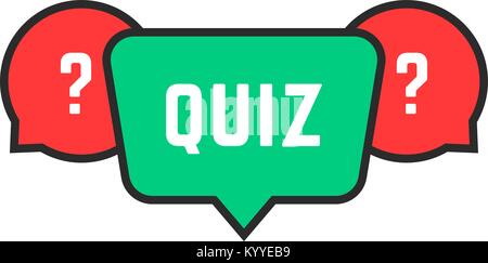 Farbige einfachen Quiz Symbol Stock Vektor