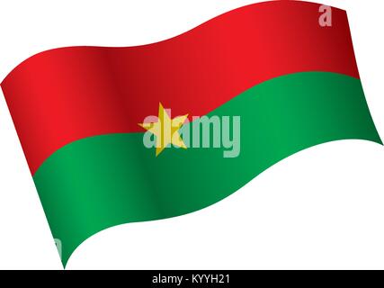 Burkina Faso Flagge, Vektor, Abbildung Stock Vektor
