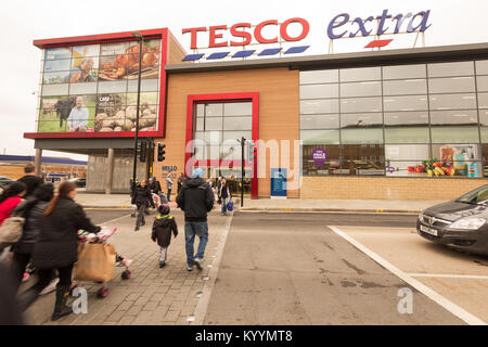 Tesco Extra, Rotherham, Yorkshire UK Stockfoto