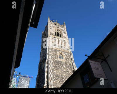 Kirche von St Lawrence in Ipswich Town Center, Suffolk, Großbritannien. Stockfoto