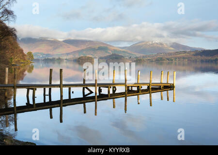 Brandelhow Bucht - Derwent Water, Lake District, Großbritannien Stockfoto