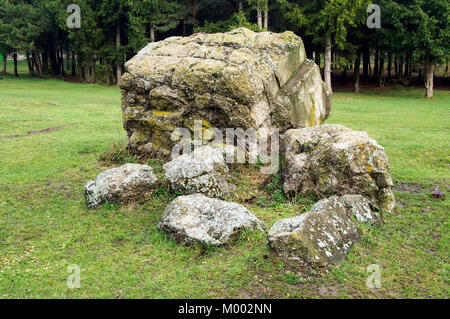 Adolf Hitler Bunker bleibt. Residence "Werwolf" in der Nähe von Winniza, Ukraine Stockfoto