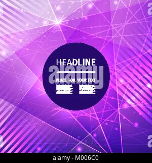 Moderne Club Musik Neon Beats Party Template, Tanz Party musical Flyer, abdecken. Stock Vektor
