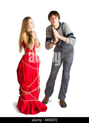 Konzept der mesalliance und ungleiche übereinstimmen. Stockfoto