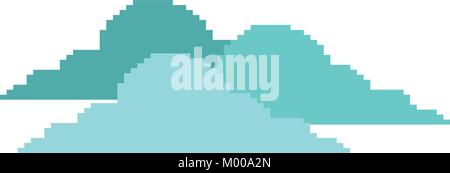 Wolken pixel Klima tag Natur Stock Vektor