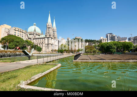 Se Kathedrale in Sao Paulo, Brasilien. Stockfoto