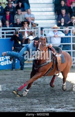 St-Tite, Kanada, 10. September 2011. Cowboy während einer der vielen Wettbewerbe im St-Tite Western Festival. Credit: Mario Beauregard/Alamy leben Nachrichten Stockfoto