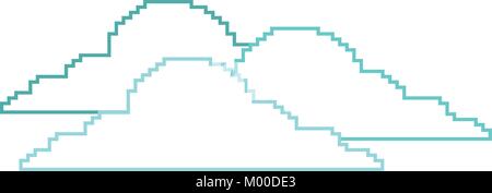 Wolken pixel Klima tag Natur Stock Vektor