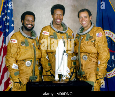 Dr. Ronald McNair, Guy Bluford und Fred Gregory, der erste afrikanische Amerikaner in die NASA-Astronaut Programm. Der Astronaut Kategorie von 1978 Stockfoto