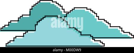 Wolken pixel Klima tag Natur Stock Vektor