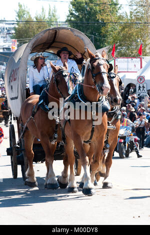 St-Tite, Kanada, 10. September 2011. von Pferden gezogene Wagen an der St-Tite Western Festival. Credit: Mario Beauregard/Alamy leben Nachrichten Stockfoto