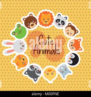 Set niedliche Tiere Tierwelt fauna