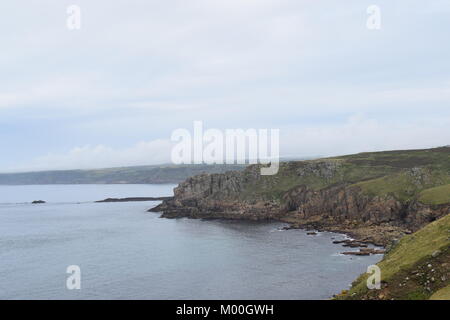 Die Landschaft oder das Meer Blick von Land's End in Cornwall England Stockfoto
