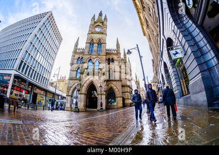 Die Wolle Exchange, Bradford, Heimat von Waterstones Buchhandlung und verschiedene andere Einzelhändler und Cafés. Stockfoto