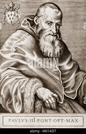 Paul III oder Alessandro Farnese, 1468 - 1549, Papst der Römisch-katholischen Kirche von 1534-1549 Stockfoto