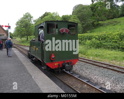 Lokomotive "Die Gräfin" auf dem Welshpool und Llanfair Light Railway Stockfoto