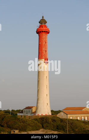 Den Leuchtturm von La Coubre oder Phare de la Coubre, La Tremblade, Frankreich, Stockfoto