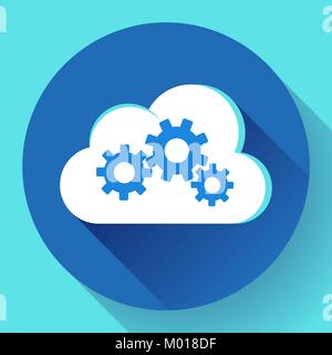 Logo Cloud Cloud Services Cloud Computing Gang Logo Vektor cloud Einstellungen Stock Vektor
