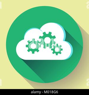 Logo Cloud Cloud Services Cloud Computing Gang Logo Vektor cloud Einstellungen Stock Vektor