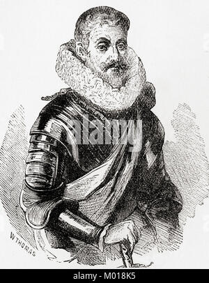 Johann Tserclaes Graf von Tilly, 1559 - 1632. Feldmarschall, Kommandeur der Truppen der Katholischen Liga im Dreißigjährigen Krieg. Von Station und Lock's illustrierte Geschichte der Welt, veröffentlicht C 1882. Stockfoto