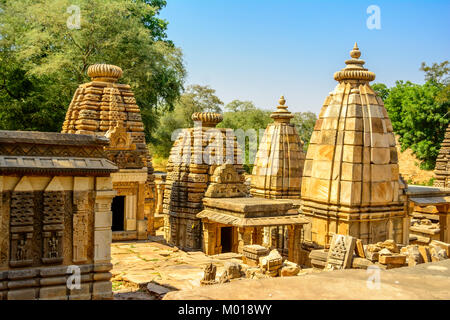 Bateshwar Hindu Tempel Ruinen Madhya Pradesh, Indien Stockfoto