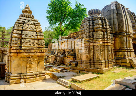 Bateshwar Hindu Tempel Ruinen Madhya Pradesh, Indien Stockfoto