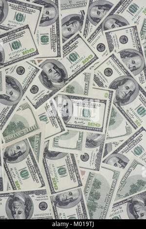 100 US-Dollar Banknoten (alte Probe) Stockfoto