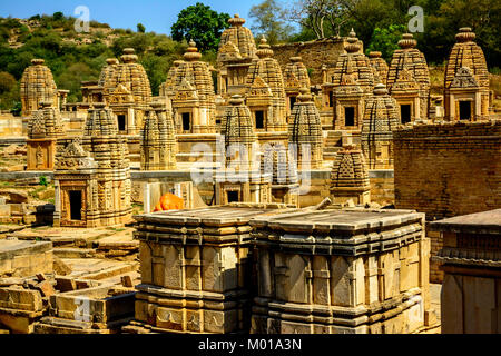 Bateshwar Hindu Tempel Ruinen Madhya Pradesh, Indien Stockfoto