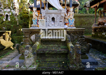 Altar im Pura Gunung Kawi Sebatu, einem Tempel auf Bali, Indonesien. Stockfoto