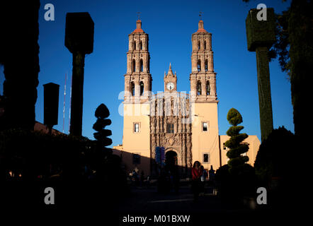 Die Parroquia de Nuestra Se-ora de los Dolores in Dolores Hidalgo, Mexiko. Dolores Hidalgo war die Wiege der nationalen Unabhängigkeit. Stockfoto